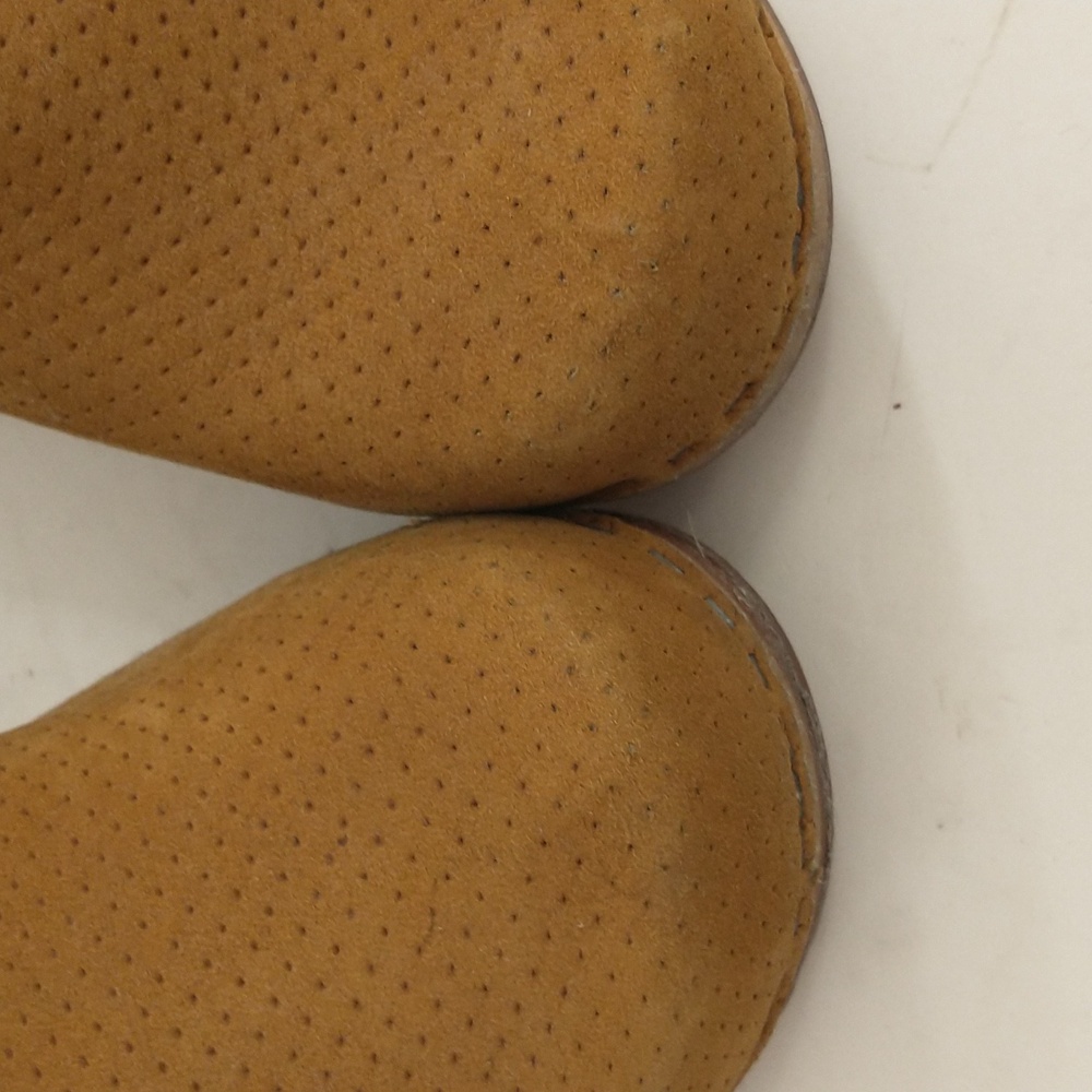Vintage Swedish Leather & Wood Clogs Olaf Daughter Sweden Carmel Color 80s - Picture 11 of 11